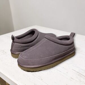 Bombas Suede Saturday Slipper Comfort Slip On Shoes Womens 6 Gray